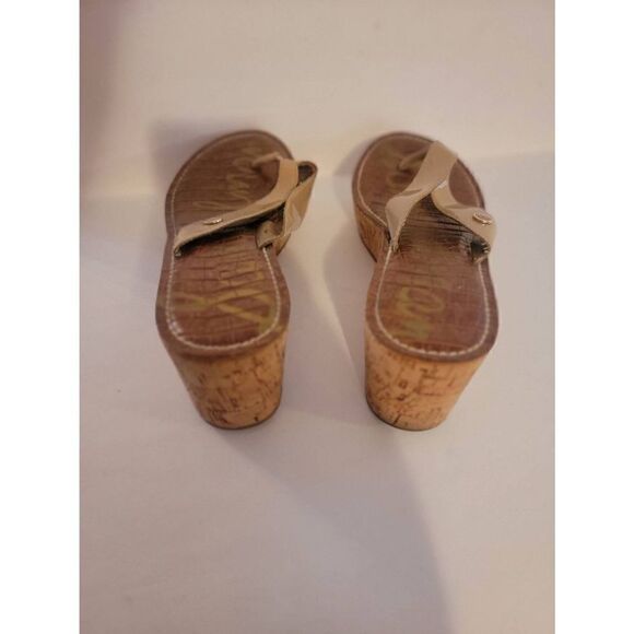 Sam Edelman Women's Brown Romy Cork Wedge Sandals Size 9.5 - Picture 3 of 6